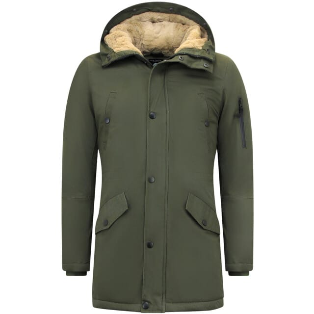 Heren Winterjas Parka met Capuchon - 7105 - Groen
