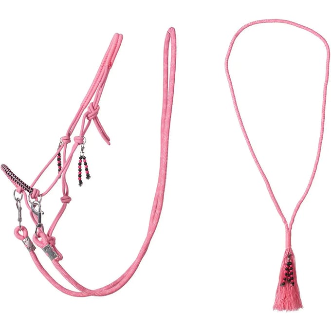 QHP - Touwhalster - Combi Neckrope - Liberty - Flamingo Pink - Shet