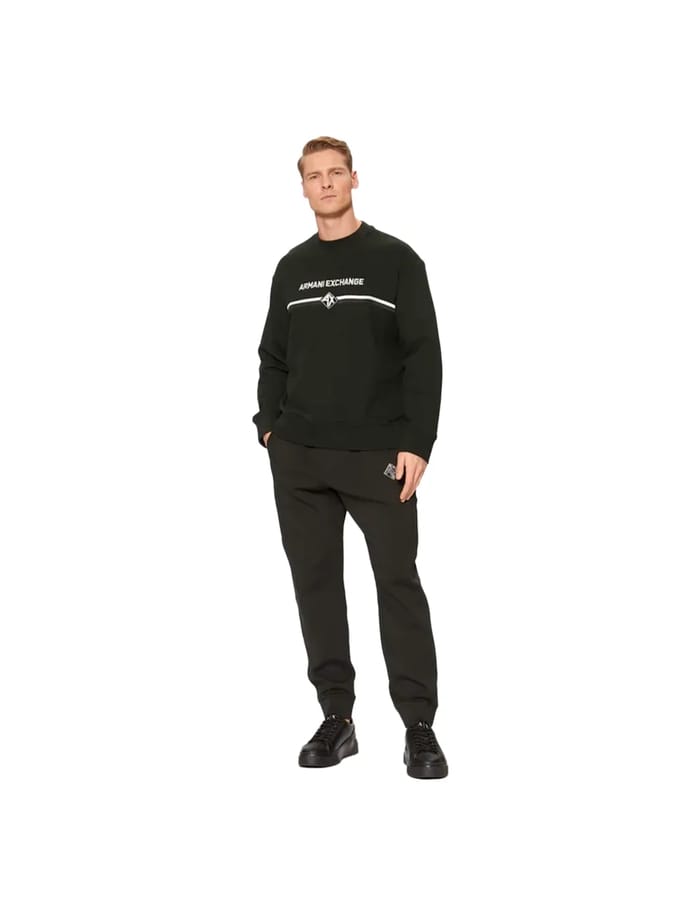 Armani Exchange herensweatshirt met ruitpatroon
