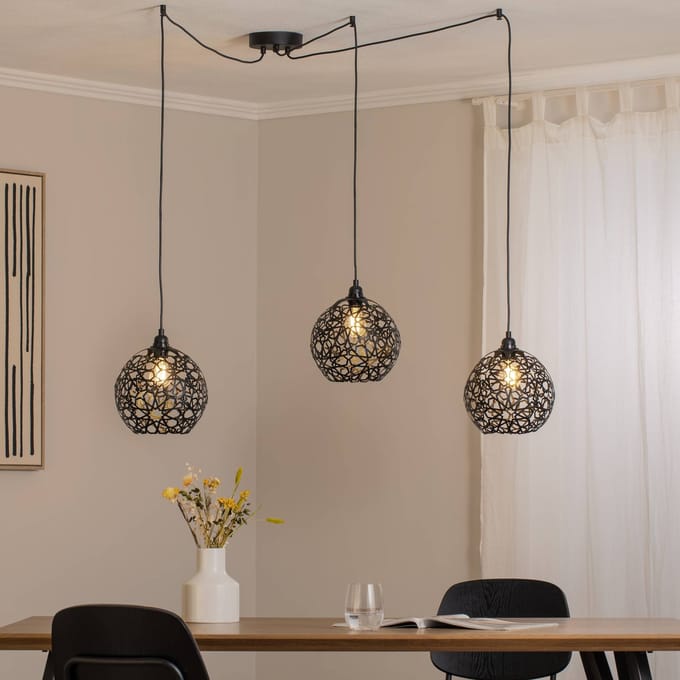 Opviq Hanglamp Fellini MR-897 3-lamps decentraal zwart
