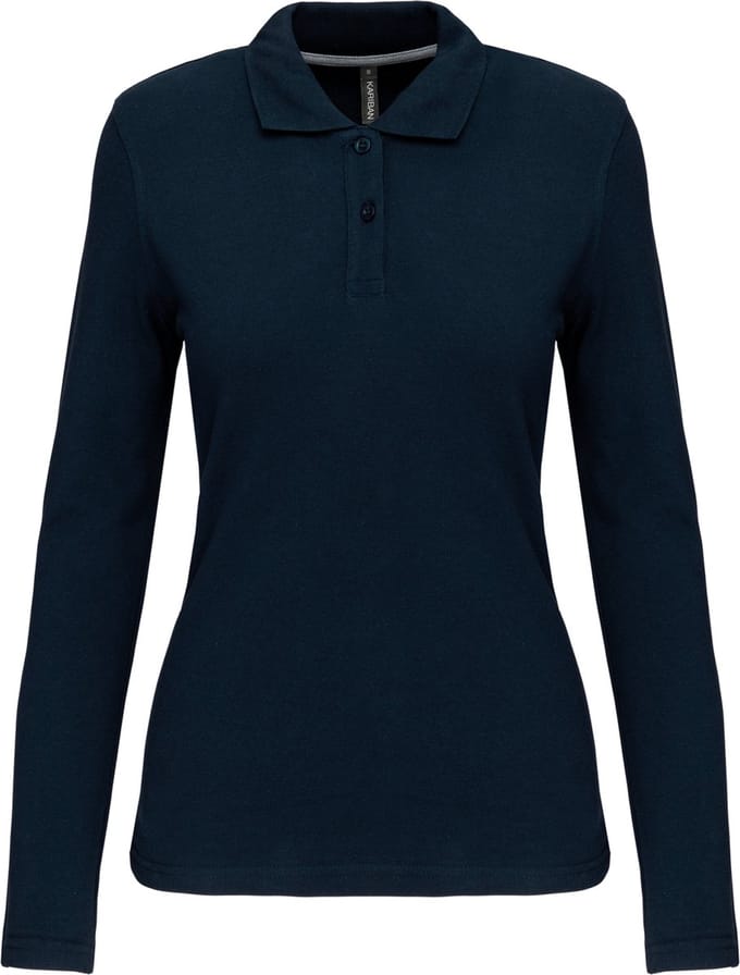 Kariban Damespolo lange mouwen K244 - Navy - M