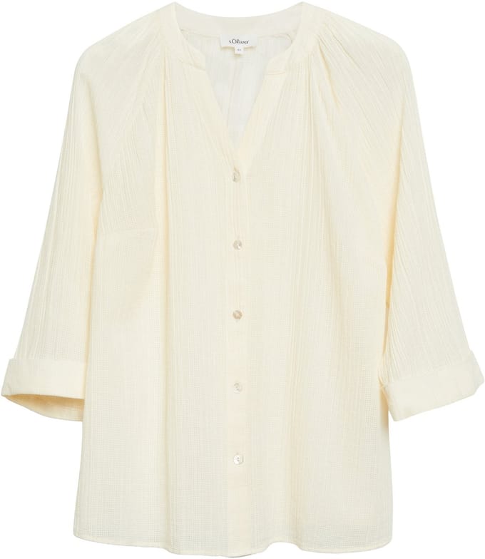 s.Oliver - female - Semi-transparante blouse met structuur