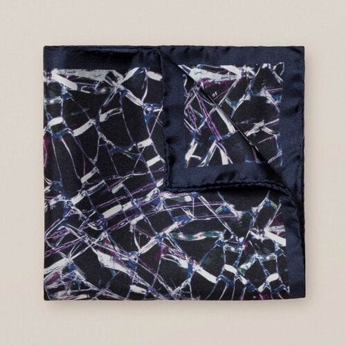 Eton Pochet Glass Pattern Navy / male