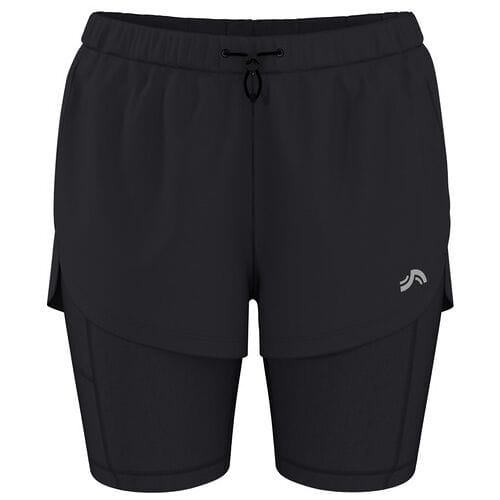 CRIVIT Dames 2-in-1 sportbroekje (Zwart, S (36/38))
