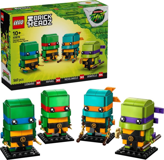 LEGO Brickheadz 40878 - Teenage Mutant Ninja Turtles Figuren