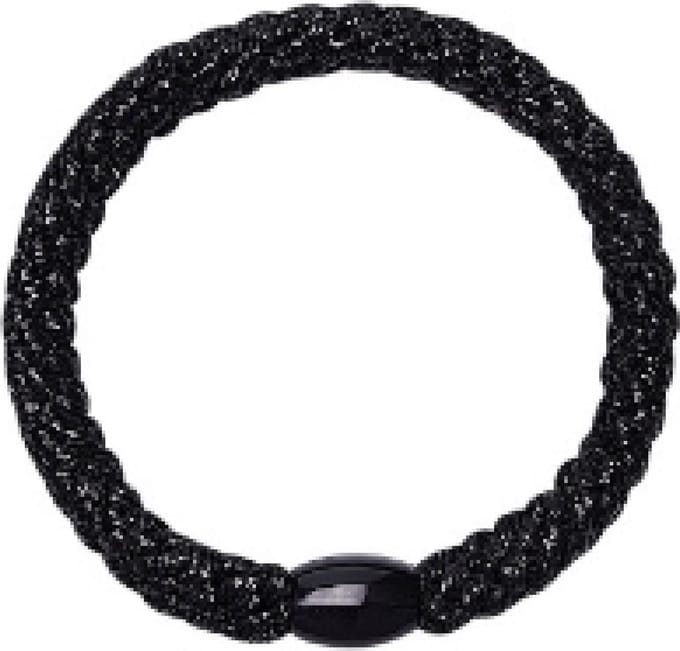 Hidzo Haarelastiekje - Elastiek & armband - Zwart glitter