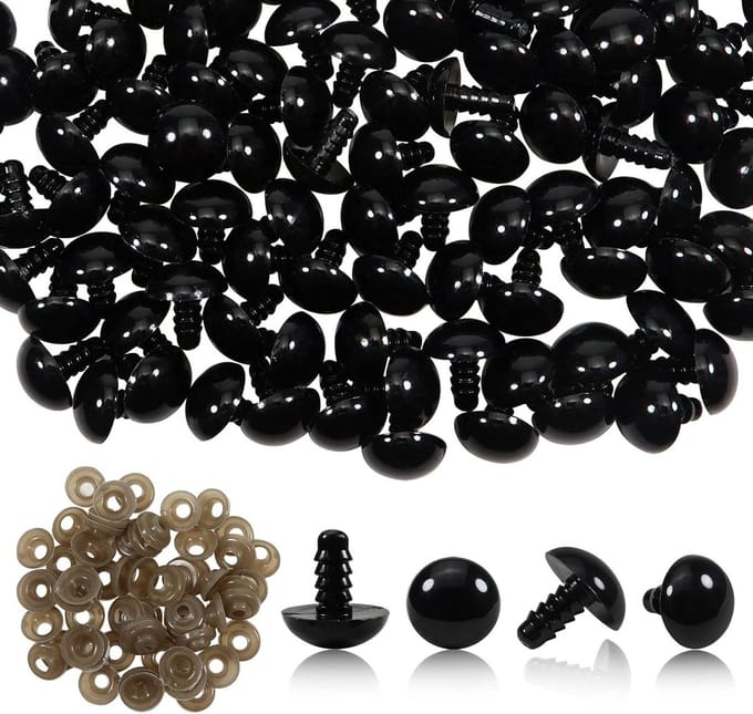 Dailygoods- Poppenogen 14 mm - Veiligheidsogen - Kunststof - 50 Stuks