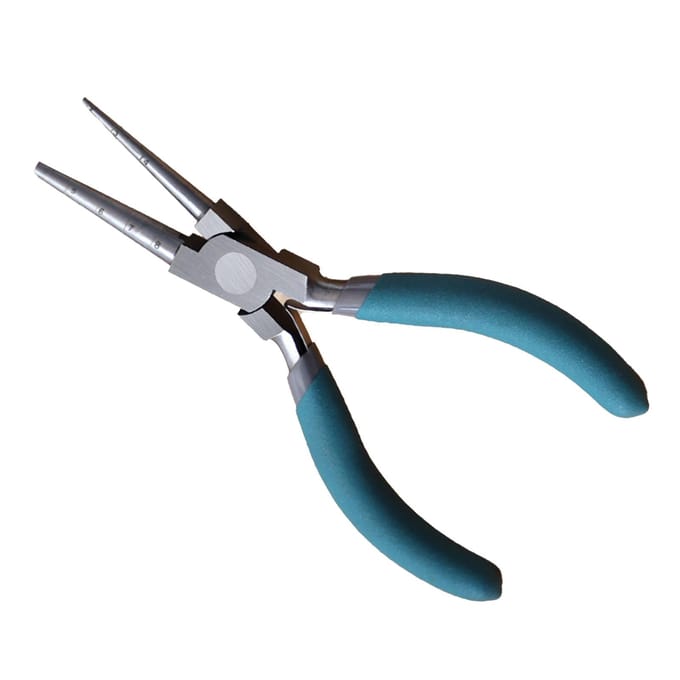 Pinces à boucler à double nez carré 6 pouces Multifonctionnelles avec échelles pour l'artisanat gray
