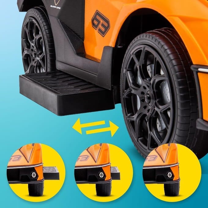 Duwauto voor kinderen, Loopauto vanaf 1 jaar met duwstang, kinderauto Essenza SCV12, Aauto kinderen (Oranje)