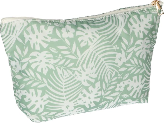 Toilettas Palm Groen/Wit 30cm x 19.5cm