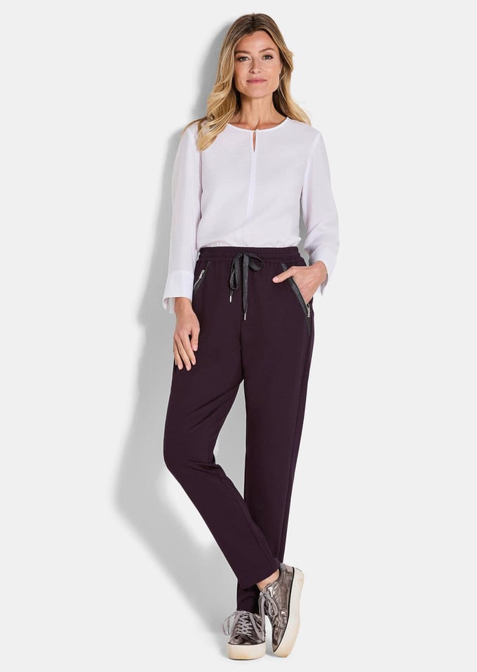 Goldner Stoffen broek Elegante joggingbroek SARA, hoge taille