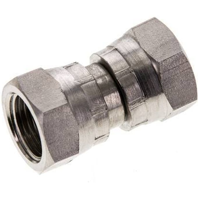 Rechte Verloopnippel G3/8 '' Binnendraad Hoge Druk RVS  60° Conus  425bar Hydrauliek