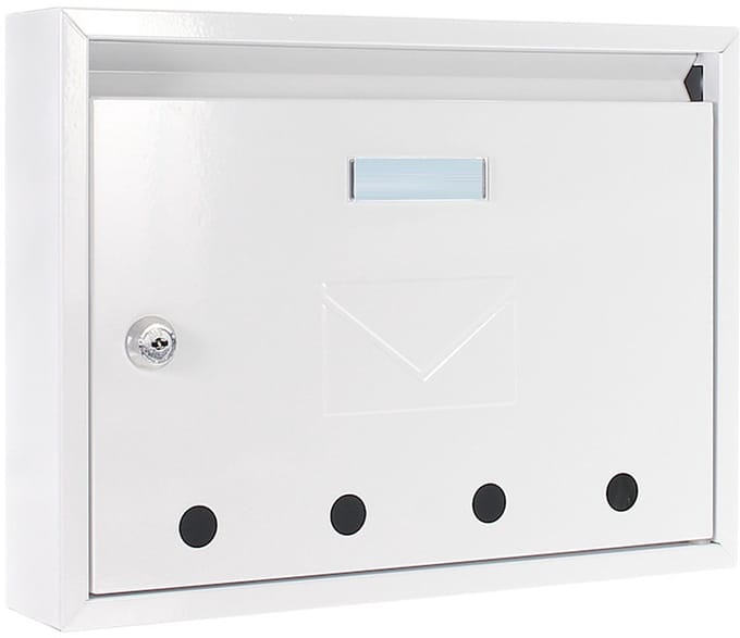 Rottner Brievenbus Imola - Wit - 24x32x6 cm - Afmeting inworp:29,5 x 2 cm