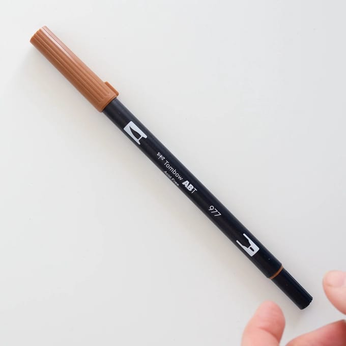 Tombow ABT Dual Brush Pen 977 saddle brown