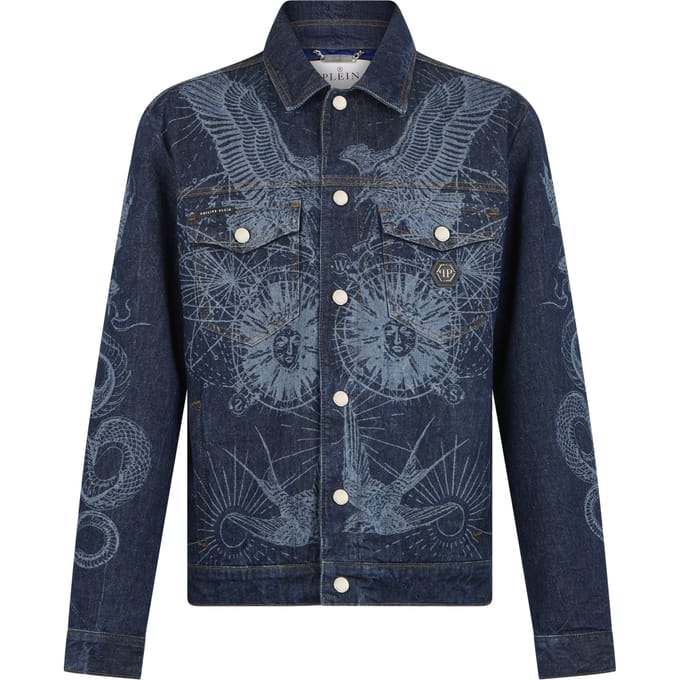Denim Trucker Jacket Jacquard Monogram