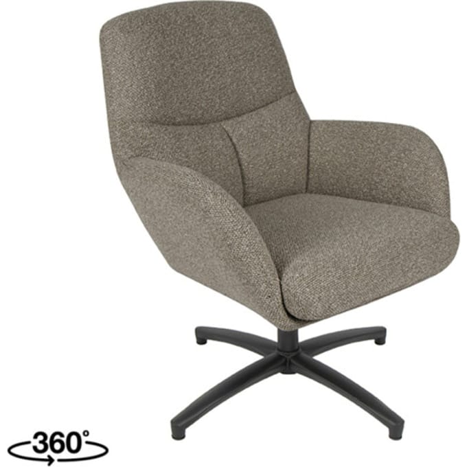 LABEL51 Chill Zone Fauteuil - Bruin - Royal Stof - One Size - - - Met Armleuning