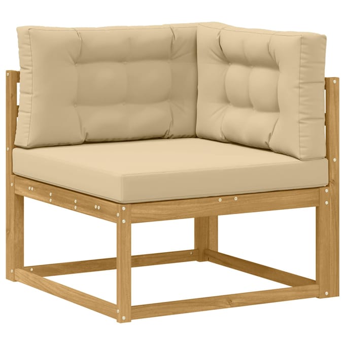vidaXL - Buitenhoekbank - Polyester - Wit