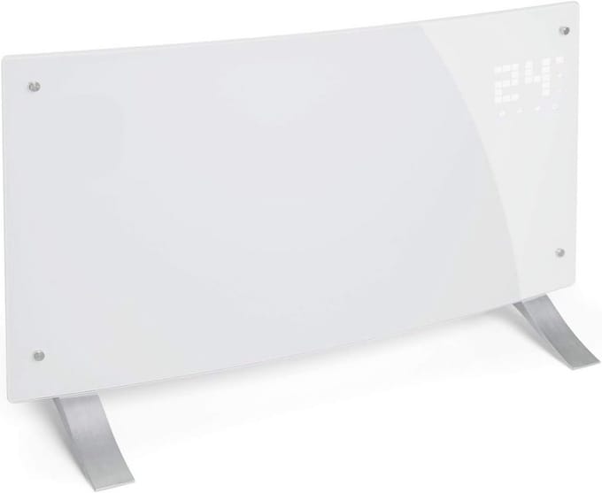 Gebogen Elektrische Convector Kachel 2000W met LED Display en Afstandsbediening