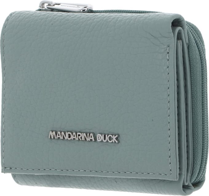 MANDARINA DUCK Leren Portemonnee Mellow Wallet Iceberg Green Mintgroen