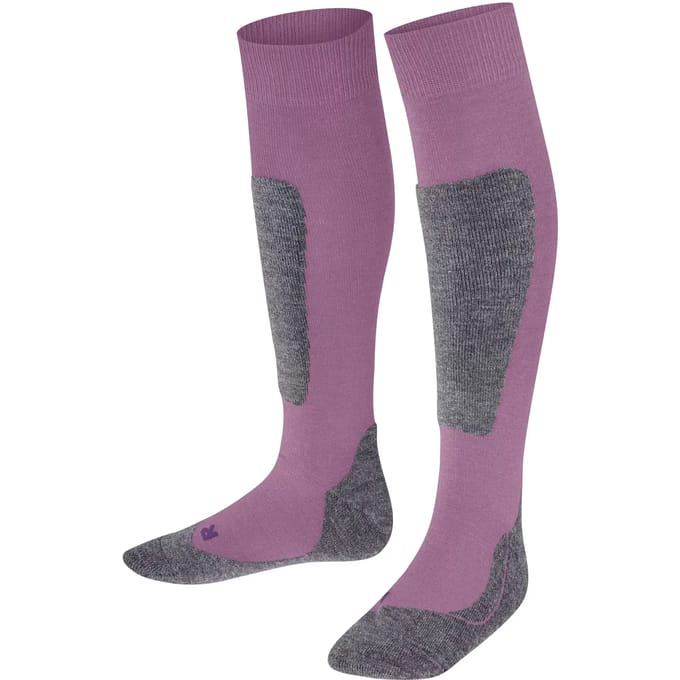 FALKE Active Ski warm dik wol functioneel materiaal skisokken kinderen roze - maat 31-34