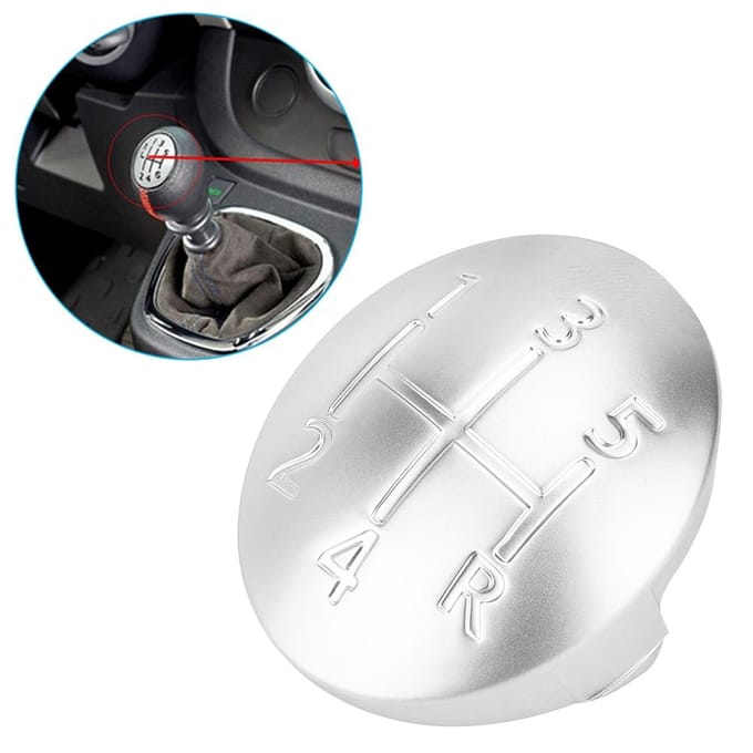 Auto Handgeschakelde Versnellingspookknop Dop Cover 5 Versnellingen Geschikt voor RENAULT CLIO SCENIC MEGANE II white