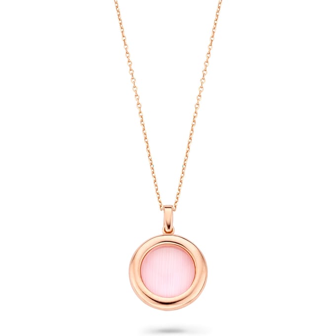Orphelia ZH-7197/PI - CHAIN WITH PENDANT ROUND plated - 925 silver - cubic zirkonia - 45 cm
