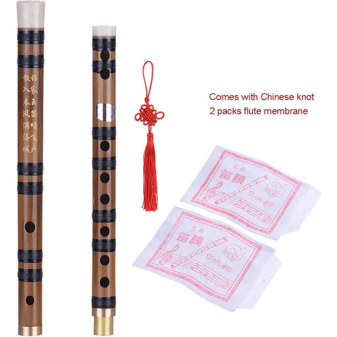 Handgemaakte bittere bamboefluit/Dizi traditionele Chinese muzikale houtblaasinstrumenten white