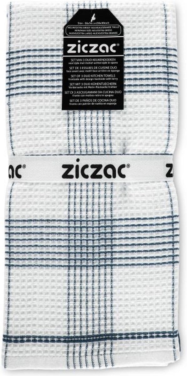Keukenhanddoek CULINARY CULINARY DUO WAFFLE - SET/3 - 50x76 cm, blauw