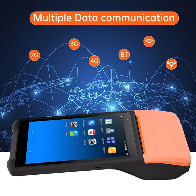 Android 11.0 Barcodescanner 2D 1D Handheld POS-terminal 5,5 inch Touchscreen PDA-scanner 2MP Camera voor Magazijn US Version blue