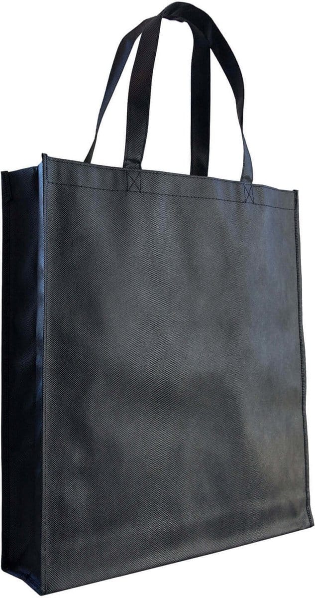10x Shopper Zwart non woven 40x9x42cm