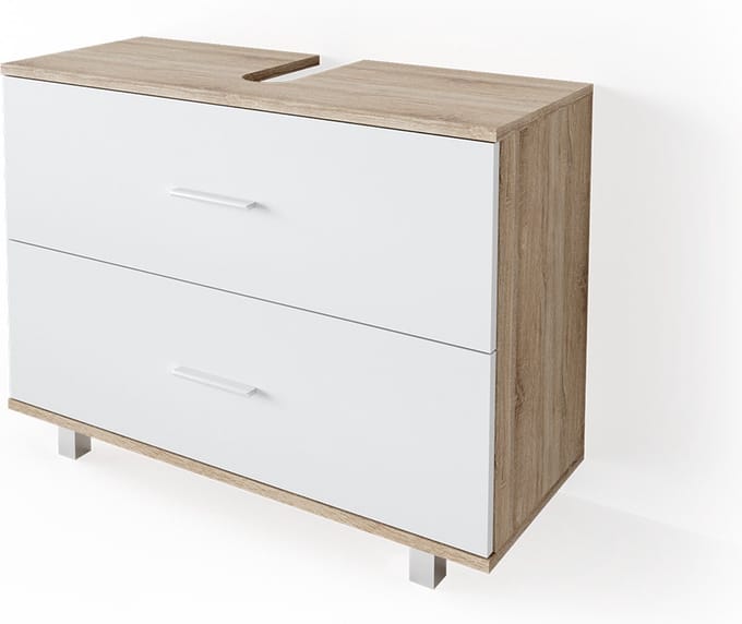 Vicco Ilias Wastafelonderkast – 80 x 60.8 cm Wit/Sonoma