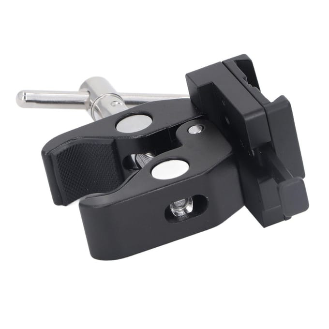 V Mount Batterij Adapter met Klem Sterke Grip Draagbaar Verstelbaar Heavy Duty Aluminiumlegering voor black