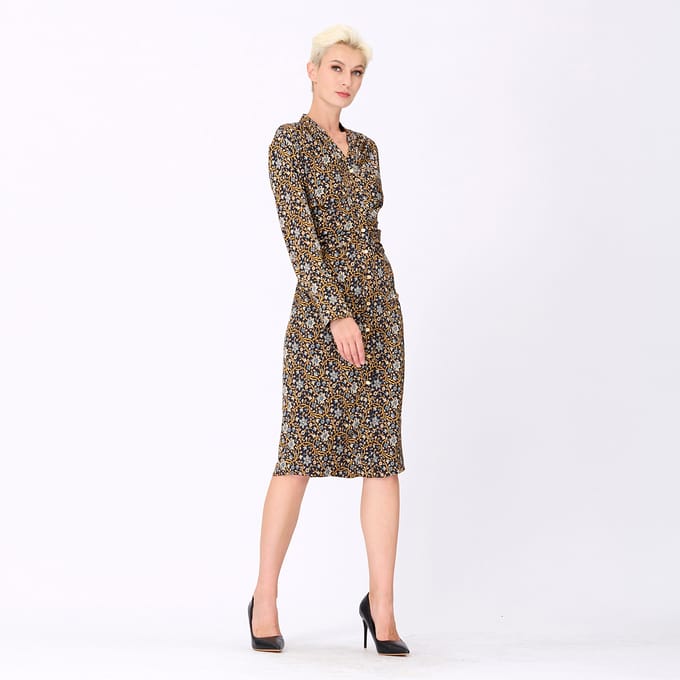 Art-Deco print shirt-jurk