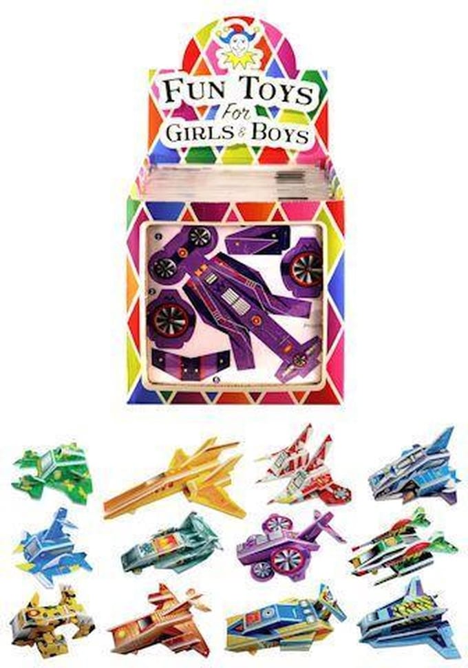 60 STUKS | 3D Space Voertuigen Puzzels in Traktatiebox (Uitdeelcadeautjes)