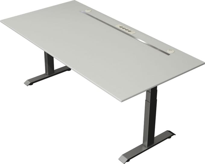 Kerkmann - Zit sta bureau Move Boost 4 - 200x100cm - licht grijs-antraciet