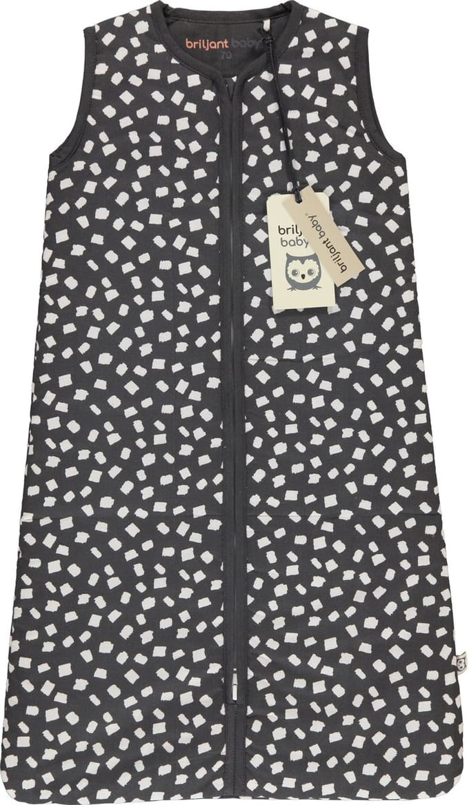 Briljant Baby Winterslaapzak Maat 90 - Flocks - Dark Grey