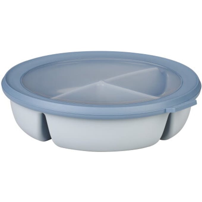 Mepal - Multikom Cirqula vershouddoos - 3-vaks bento bowl - 250 ml. 250 ml & 500 ml - Rond - Nordic blue