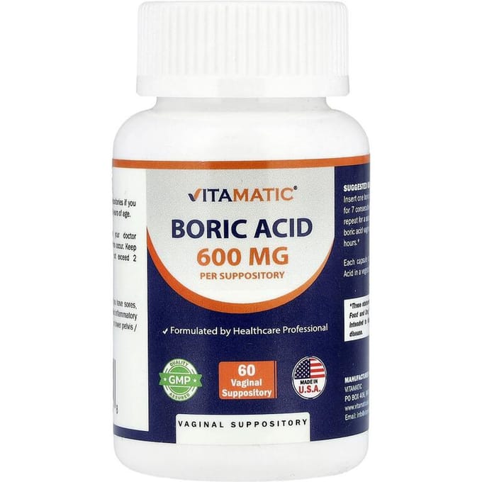 Acide Borique, 600 mg, 60 Ovules Vaginales