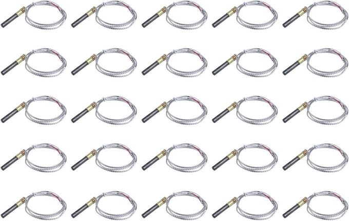 Thermoelement Generator - Warmte Sensor - Haard Veiligheid - 25 Stuks Set - Standaard Formaat - Metaal