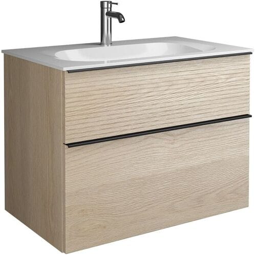 burgbad Cast mineral washbasin incl. vanity unit 82 cm SFXN082F3959C0001G0200