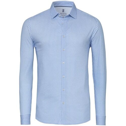 Desoto Overhemd Casual Kent Collar Twill Pattern Stripe Licht Blauw / male