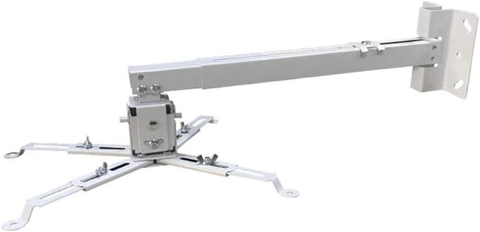 Projectorbeugel - Plafondhouder - Thuisbioscoop - Uitschuifbaar - 43-65 cm - Wit