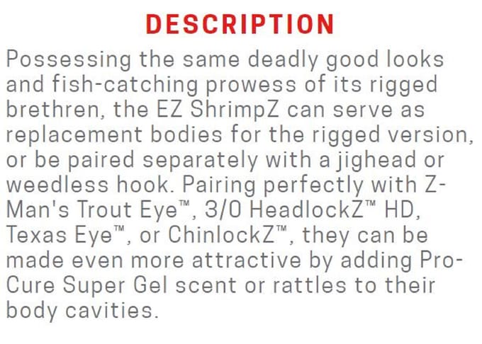Zman Zacht Kunstaas Shrimpz 3,5 Inch 4/Pack Slam Shady (9399)