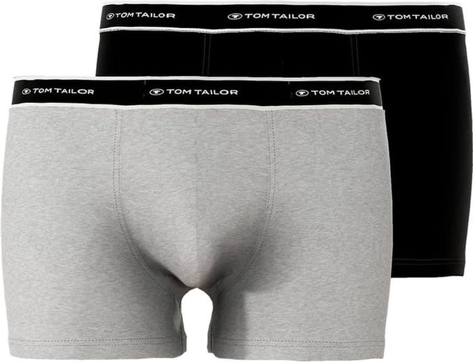 Tom Tailor - Korte boxershorts in een set van 2 - Maat M/5 - dark grey-melange