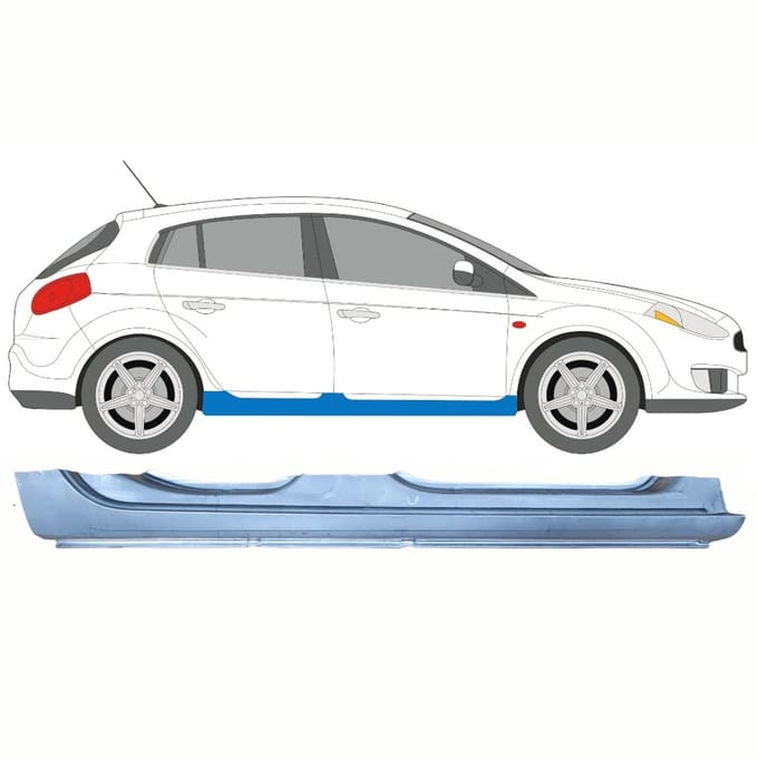 Volledige dorpel voor Fiat Bravo II 2007-2014 / Rechts