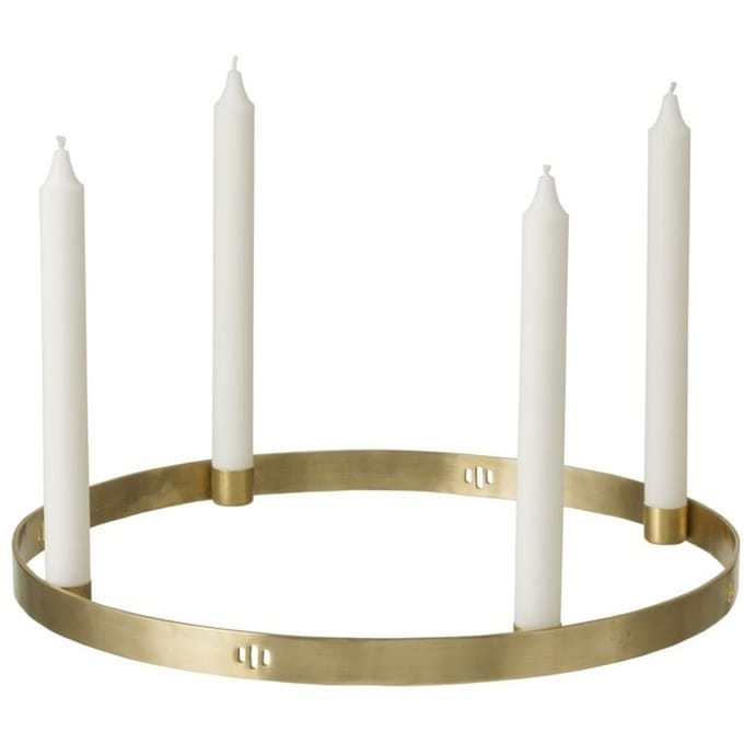 Ferm Living - Kandelaar rond - messing - klein - goud