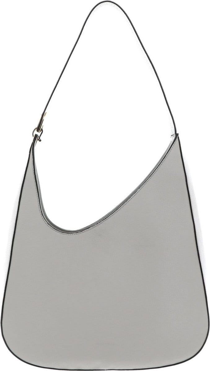 COCCINELLE Leren Schoudertas Zelda Shoulderbag Grained Leather Gelso Beige