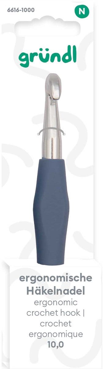6616-1000 ERGONOMISCHE HAAKNAALD MET RUBBERGRIP 10.00MM