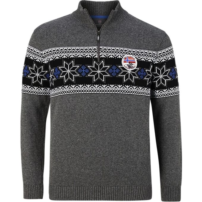 Jan Vanderstorm herren Trui - 80/82 - donkergrijs - Plus Size