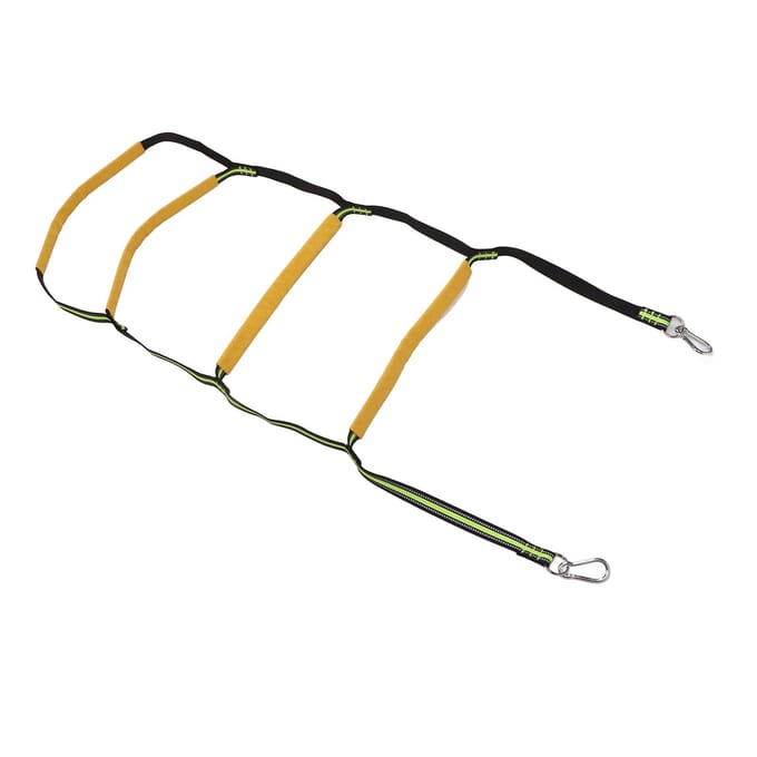 Échelle de corde pliable et portable à 4 marches pour bateau gonflable, kayak, bateau à moteur black